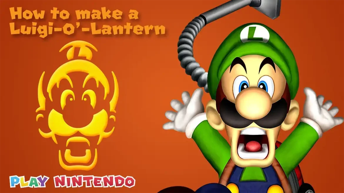 Halloween Nintendo - Calabaza de Luigi iluminada